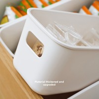 Boîte de rangement en plastique avec couvercle pour dortoir étudiant JX, organisateur de téléphone de bureau, panier de tri pour cosmétiques et chaussettes, boîte de rangement pour collations et articles divers