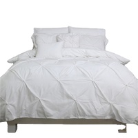 Ensemble de housse de couette à plis froncés, design populaire, échantillon de parure de lit