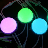 Fuente de Luz Puntual LED RGB de 24 V CC y 50 mm con Clasificación IP65 para Decoración de Eventos Festivos