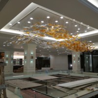 Lustres de luxe, lampes suspendues en verre de Murano pour hall d'hôtel, hall d'entrée