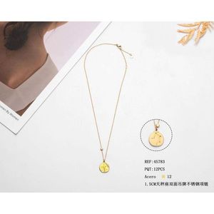 Collana con Ciondolo a Forma di Bilancia, Doppio Lato, in Acciaio Inossidabile, 1,5 cm, per Donna - Product Image 1