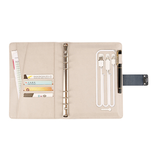 Agenda con Cubierta DIY y Planificador <span class=keywords><strong>Interior</strong></span>, Carpeta de Cuero PU con Cierre Digital o de Dedo, Banco de Energía USB de 8000 mAh, Organizador de Notas - Product Image 4