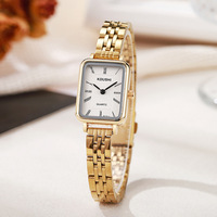 Nuevo Reloj de Cuarzo para Mujer con Esfera Rectangular, Estilo Coreano, de Lujo Ligero, Estilo Instagram, de Alta Gama