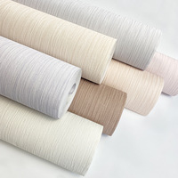 Papier peint auto-adhésif imperméable en PVC texturé, style minimaliste moderne, couleur unie, gaufré, rouleau mural pour chambre à coucher et salon