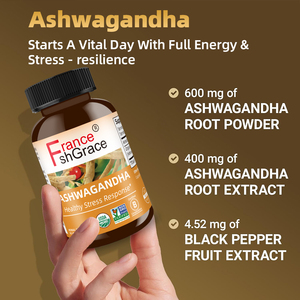 Fabricant en gros de compléments d'ashwagandha pour une relaxation saine et une amélioration de l'humeur, 90 capsules végétariennes d'ashwagandha - Product Image 4