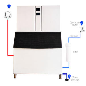 Máquina de <span class=keywords><strong>Hielo</strong></span> en Cubos de 1000 kg Diarios para Negocios de Hostelería - Product Image 1