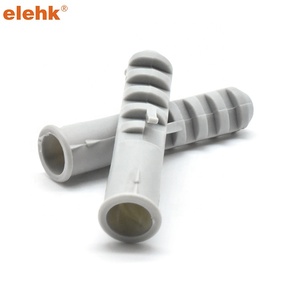 ELEKH 8*40MM Cheville grise en plastique en forme de tigre Bouchon mural d'expansion Boulon Ancres murales d'escalade 500 PCS/BAG Tuyau d'expansion - Product Image 4