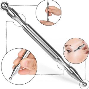 Stylo de massage à double pointe en acier inoxydable pour points d'acupuncture, outil portatif de drainage des méridiens, masseur de points de pression pour les yeux - Product Image 4