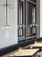 Lustre Nordique Moderne Minimaliste à Tête Unique en Verre, Suspension Fine pour Salles à Manger, Tables de Chevet, Vitrines