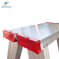 Échelle à marches en aluminium multifonctionnelle moderne 95 cm, échelle télescopique pliable en A, légère, certifiée CE, 300 lb, portable pour supermarché