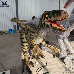 Robot realista con control remoto, estatua de <span class=keywords><strong>Velociraptor</strong></span>, tamaño de Parque Jurásico para exposición de dinosaurios - Product Image 2