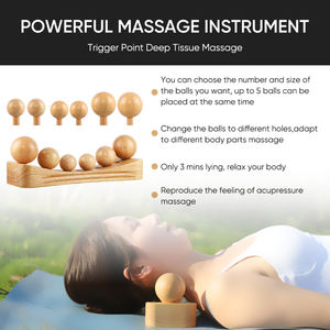 Массажный мяч для шеи и ног, по заводской цене, Maderoterapia, лимфатический дренаж Gua Sha, инструменты для массажа дерева - Product Image 5