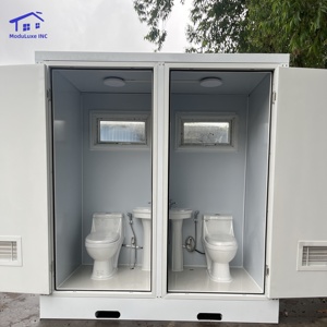 Toilettes préfabriquées en acier de haute qualité pour l'extérieur, toilettes publiques à bas prix, toilettes portables et mobiles - Product Image 3