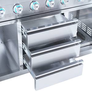 مطبخ خارجي من الفولاذ المقاوم للصدأ 316 على عجلات، مجموعة شواء مع حوض وفرن وخزانة بار، شوايات خارجية، مطبخ خارجي للبيتزا - Product Image 6