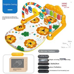 Venta caliente Baby Fitness Rack Music Pedal Toy Newborn Baby Piano Game Mat para 0-36 meses - Product Image 4