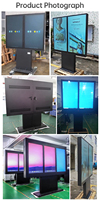 Écran LCD numérique extérieur étanche IP65 pour menu de restaurants drive-thru, 49, 55, 65 pouces, luminosité 4K 3000 cd, type kiosque sur pied