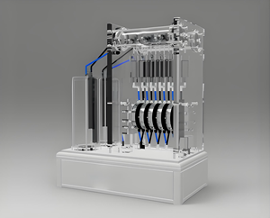 透明円形電解槽教育模型 - Product Image 1