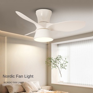 พัดลมเพดานห้องน้ำแบบมอเตอร์ดีซีทันสมัย พร้อมไฟ LED รีโมทคอนโทรล เสียงเบา ใบพัดโลหะ 6 ระดับความเร็ว - Product Image 2