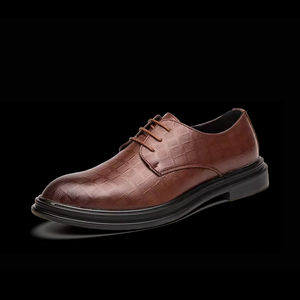 Chaussures Oxford formelles faites à la main pour l'automne et l'hiver, respirantes, imperméables, à boucle, pour les affaires, les mariages, chaussures pour hommes augmentant la taille - Product Image 3