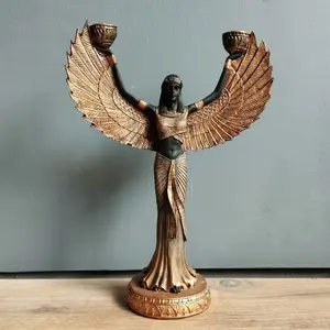 Nuova dea egizia ISIS statua candelabro antico candelabro scultura antica decorazione in resina per la casa