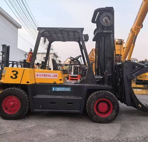 Chariot élévateur diesel d'occasion de 7 tonnes HELI//TCM avec fourches de 1520 mm pour applications de vente au détail - SHANGHAI - Product Image 2