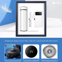 Fabricant Flacon sous vide + stylo + batterie externe avec support de téléphone Coffret cadeau d'entreprise