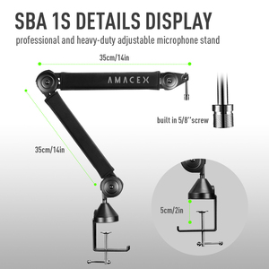 Amacex sba3 + Chuyên Nghiệp Treo cánh tay đứng linh hoạt Microphone đứng có thể điều chỉnh microphone khung - Product Image 2