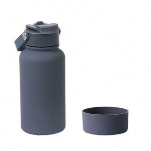 Emerit 650Ml/1000Ml/1150Ml Frascos de vacío de doble pared sin BPA Botellas de agua con logotipo personalizado de acero inoxidable con 3 tapas diferentes - Product Image 2