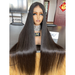Perruque frontale en dentelle de qualité supérieure HD 13*5, couleur naturelle, cheveux humains en dentelle transparente prépliés pour femmes blanches - Product Image 1