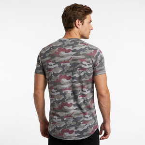 Men's <b>Camouflage</b> Print Short Sleeve <b>T</b>-<b>Shirt</b> Regular Fit O-Neck Cotton Casual Style Eco-Friendly Anti-Wrinkle Customizable Front - Product Image 2