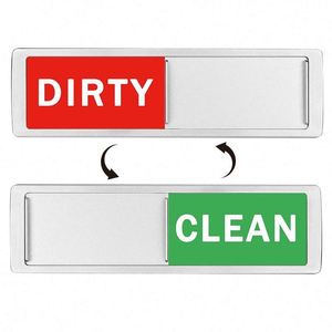 High Quality Custom Dishwasher <b>Paper</b> Magnetic Sign for <b>Kitchen</b> Dish Washing Machine Clean Dirty Slider Promotional Use Silk - Product Image 1