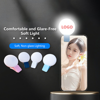 Anneau Lumineux LED de Téléphone pour Selfie avec Logo Personnalisé, 3 Modes, Rechargeable pour Appareil Photo, Photographie et Vidéo