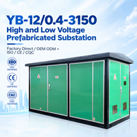 YB-12 12kV 3150kVA Poste de transformateur préfabriqué à déploiement rapide, type boîtier compact extérieur, sans travaux civils