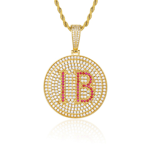 WS Christian Hip-hop Men's <strong>Coin</strong> Pendant Zircon Jewelry Luxury 18K Gold-Plated Exquisite Rapper <strong>Necklace</strong> 2026 Wholesale - Product Image 1