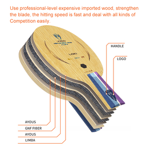 Loki Nuevo Diseño KIRIN 5Pro Inner Professional, Palas de Ping Pong con Madera de <span class=keywords><strong>Limba</strong></span> Importada para un Mejor Agarre, Hoja de Raqueta de Tenis de Mesa - Product Image 5