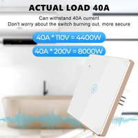 Interruptor de Panel Táctil de Pared LangYeao Premium de Estilo Retro para Tuya ZigBee, Calentador de Agua de Alta Potencia, 20A/40A 240V Máx.