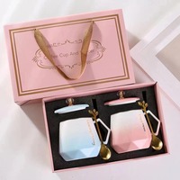 Cadeau créatif de la Saint-Valentin de 14oz pour les amoureux, paire de tasses, coffret cadeau, tasse en céramique