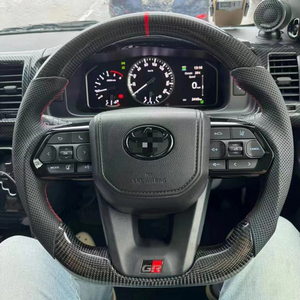 Volante Deportivo <span class=keywords><strong>GR</strong></span> Estilo LC300 con Botones Negros para <span class=keywords><strong>Toyota</strong></span> <span class=keywords><strong>Land</strong></span> <span class=keywords><strong>Cruiser</strong></span> LC200 LC76 LC79 LC70 Prado 2003-2021, Actualización a Estilo <span class=keywords><strong>GR</strong></span> - Product Image 4