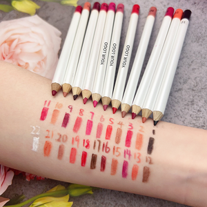 Crayon à lèvres imperméable à l'eau de marque privée 25 couleurs marron nude rouge <span class=keywords><strong>rose</strong></span> crayon à lèvres crayon à lèvres crémeux végétalien en gros - Product Image 4