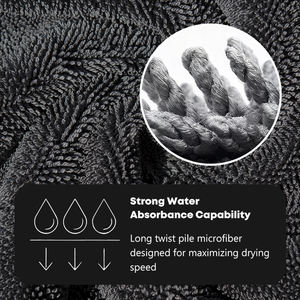 Toalla de coche de microfibra de 600gsm y 800gsm de alta calidad, toalla de lavado de coches gruesa de terciopelo Coral - Product Image 3