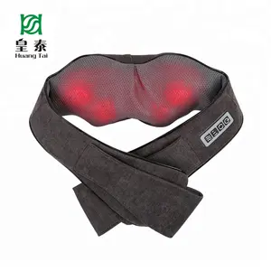 3d kneading neck and back massage cushion health belt care handheld shiatsu shoulder thermal pain relief warming massager