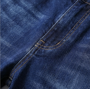 Wangsheng Vente en gros, pantalon en jean décontracté léger et tendance pour hommes, grande taille, imprimé personnalisé, coupe classique, slim, droit, skinny, léger - Product Image 4