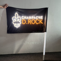 Drapeau lumineux LED personnalisé avec logo, fournisseur d'usine, pour fêtes, bars, discothèques, jeux