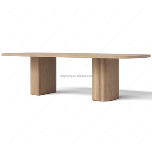 Juego de <span class=keywords><strong>Mesa</strong></span> <span class=keywords><strong>y</strong></span> <span class=keywords><strong>Sillas</strong></span> de Comedor de Roble Macizo Moderno <span class=keywords><strong>y</strong></span> de Lujo FERLY para 8 Personas, Muebles Personalizados para el Hogar, Hotel, Villa o Restaurante - Product Image 4