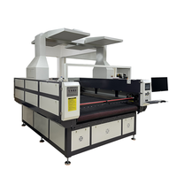 Machine de découpe laser CO2 automatique à 3 axes refroidie par eau Unisign pour tissus, avec rail de guidage Hiwin et prise en charge IA/LAS