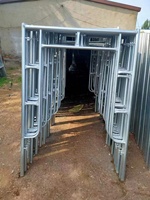 Échafaudage moderne à cadre en H avec échelle télescopique Matériau de construction d'usine pour construction à cadre en A