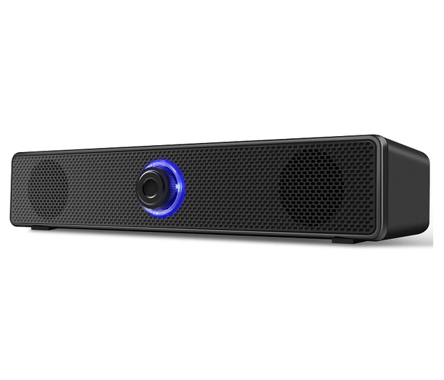 Dual Driver Computer Soundbar BT/Wired Dual Connection Design Speaker with Stereo Bass USB Powered Desktop Audio System for Home