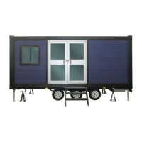 Maison conteneur robuste montée sur remorque à vendre – Habitation mobile préfabriquée