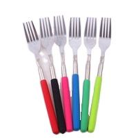 Fourche de cuisine télescopique extensible, 1 pièce, pour faire des farces, des farces, des barbecues, des fêtes, des barbecues, à long manche - Product Image 3