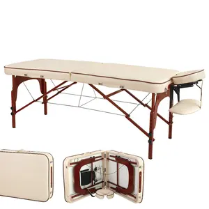 Sukar Table de massage pliante portable Lit en mousse à mémoire de forme Table de massage pour spa avec berceau pour tête